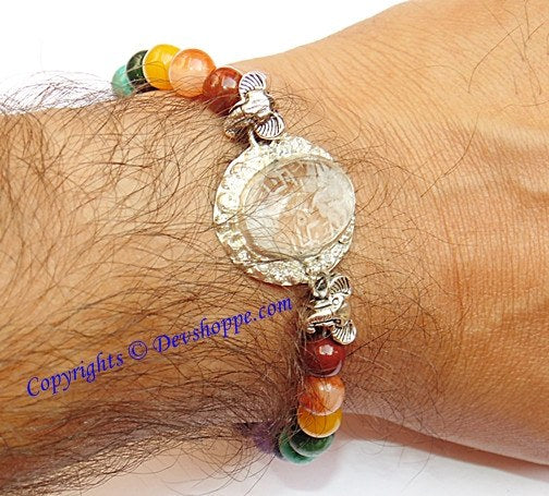 Parad and Sphatik bracelet in punchdhatu - Rudra Centre