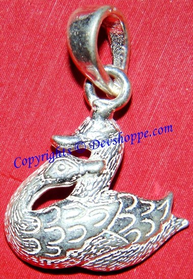 Feng shui Mandarin ducks silver pendant - Devshoppe