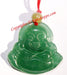 Green Jade Buddhist Laughing buddha Amulet pendant - Devshoppe