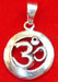 Pure Silver Om (Aum ) pendant - Hindu auspicious symbol - Devshoppe