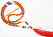 Rudraksha mala with Chakra stone beads for opening Chakras and Chakra healing - Devshoppe