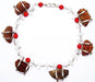 One Mukhi Rudraksha Bracelet with Crystal and Coral beads - Devshoppe