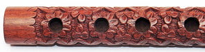 Traditional Hand Carved Wooden Side Flute Musical Mouth Woodwind Instrument large size - Devshoppe