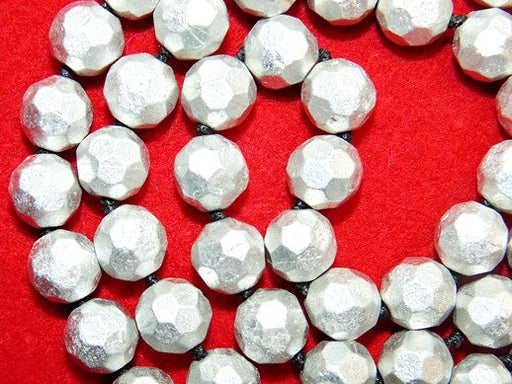 Parad mala 11 mm sized beads in diamond cutting , Superb quality - Devshoppe