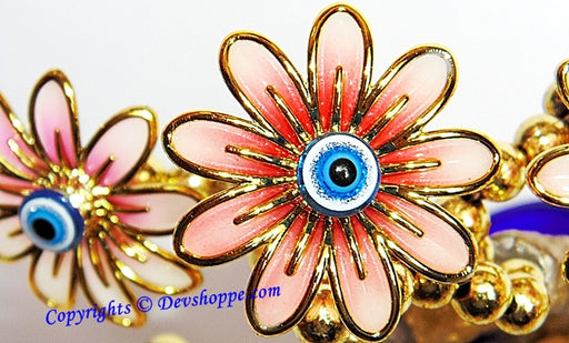Feng Shui Evil Eye Tree for good luck and Prosperity - Pink colored - Devshoppe