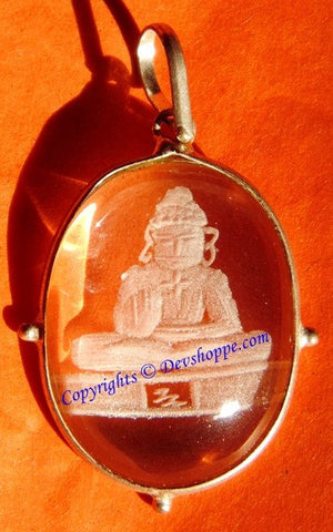 Lord Mahavir (Mahavira) pendant in Crystal - Devshoppe