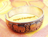 Elephant cuff bracelet in white metal - Devshoppe
