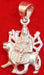 Goddess Durga pendant in pure silver - Devshoppe