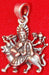 Goddess Durga pendant in pure silver in antique look - Devshoppe
