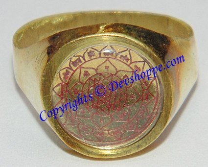 Vishnu Yantra Ring in Copper | Shaligram Shala