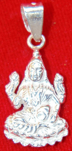 Goddess Maha Lakshmi pure silver pendant - Devshoppe