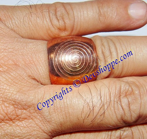 Pure Copper ring with Chakra design engraved on it - Devshoppe
