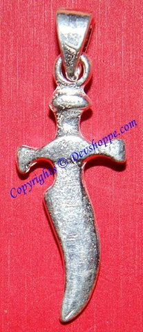 Pure Silver Sword shaped pendant ~ Chinese Lucky charm - Devshoppe