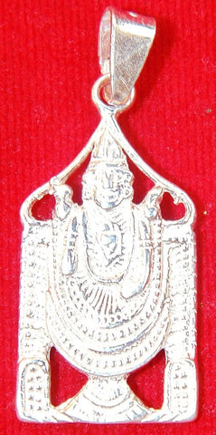 Pure Silver Tirupati Balaji pendant - Devshoppe