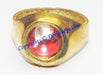 Rare Lucky charm - Very small Dakshinavarti Shankha in brass ring for multiple benefits - Devshoppe