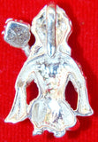 Sri Hanuman in sitting position pure silver pendant - Devshoppe