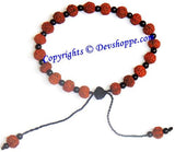 Rudraksha 7 mukhi bracelet with glass spacers - Devshoppe
