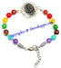 Shaligram Sudarshan Shila bracelet in pure silver with Chakra beads - Devshoppe
