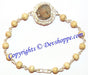 Shaligrama Sudarshan shila bracelet in pure silver with Tulsi beads - Devshoppe