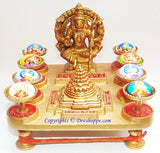 Sri Ashtalakshmi Yantra Chowki with Meru yantra - Devshoppe