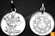 Sri Mahakali yantra Silver pendant - Devshoppe